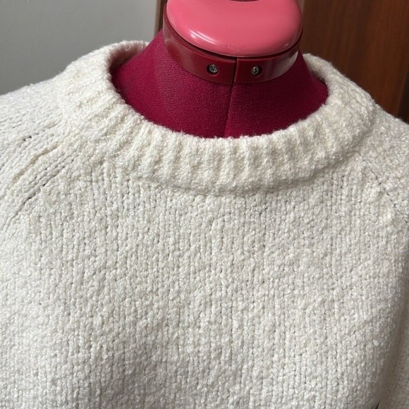 Banana republic sweater crewneck, long sleeves cotton /Merino wool Ivory NWT - Picture 4 of 12